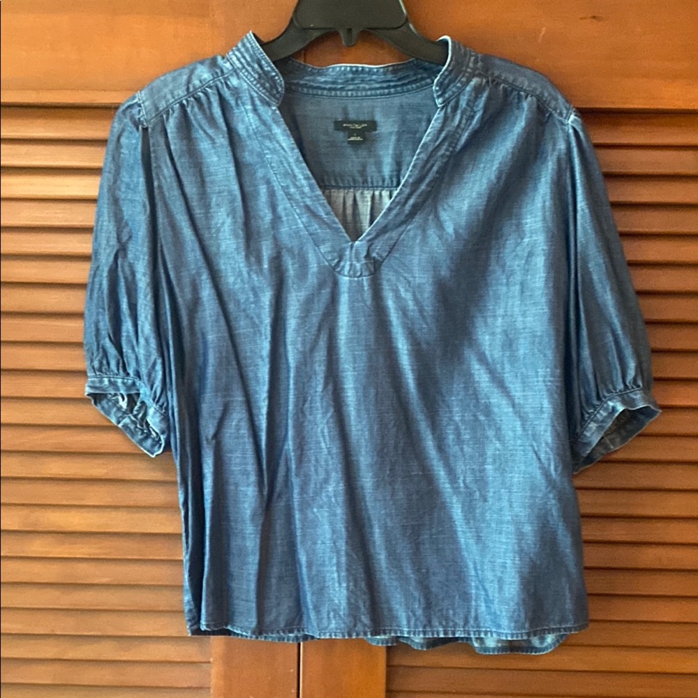 Ann Taylor Factory Indigo Denim Blouse